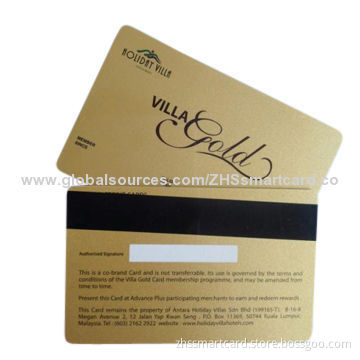 Magnetic Stripe PVC Card, CR80 ISO 7816 Standard